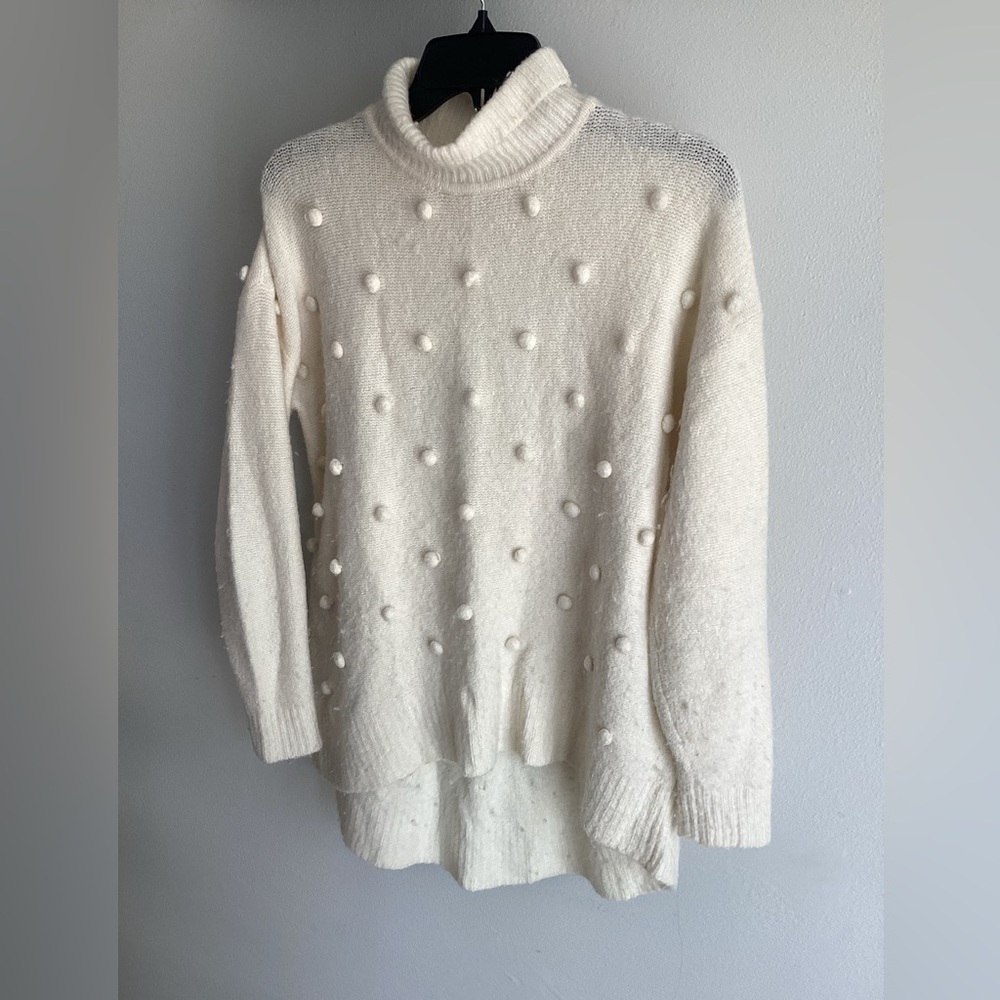 Madewell Snowglobe Bobbie Turtleneck Sweater - Antique Cream
